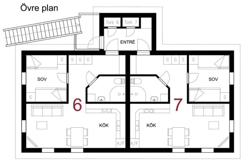 Ferienwohnung Lullens Stugby - Laegenhetshuset 6-9 Bruksvallarna Exterior foto